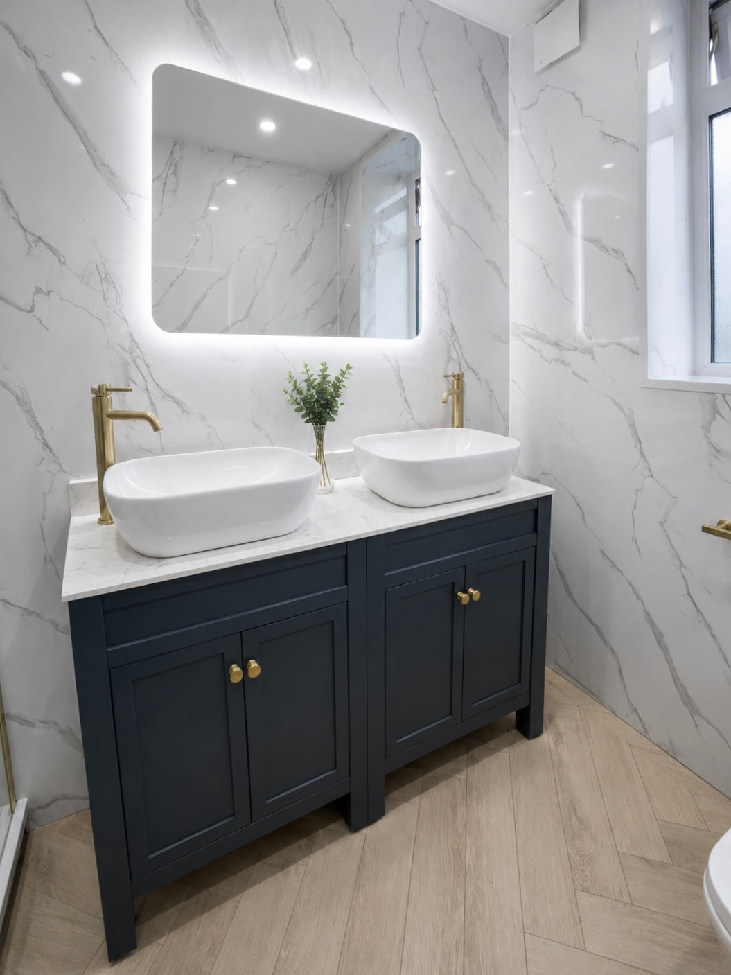 Bolton master bathroom overview